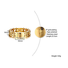 Men's Bible Cross Bike Chain  Heavy Bracelet