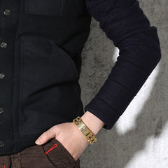 Men's Bible Cross Bike Chain  Heavy Bracelet
