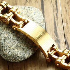 Men's Bible Cross Bike Chain  Heavy Bracelet