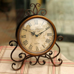 Large Shabby Chic Vintage Table  Clock