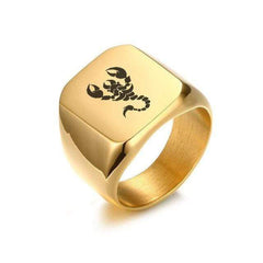 Personalised Engraved Gold Men's Biker Signet Ring