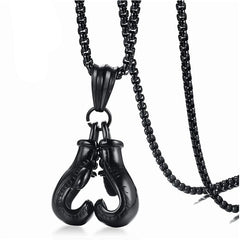 Stainless Steel Boxing Gloves Men's Necklace