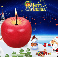 4 X Red Apple Candles Set