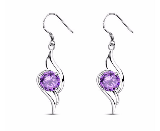 Shine Zircon Water Drop Earrings