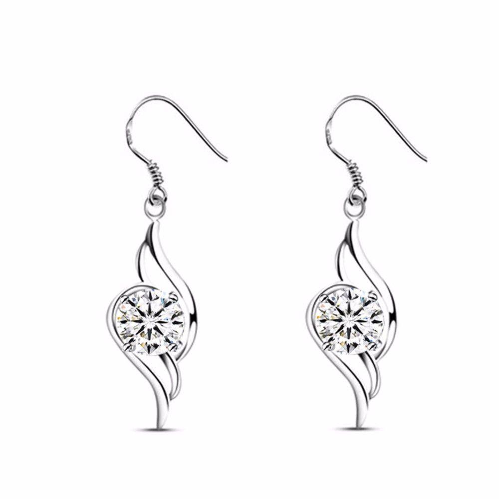 Shine Zircon Water Drop Earrings