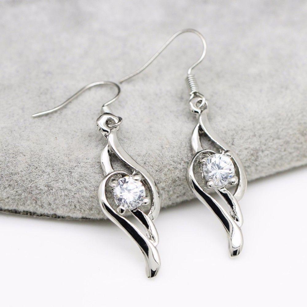 Shine Zircon Water Drop Earrings