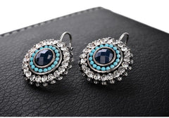 Silver Plated Crystal Drop Earrings