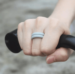 7 PCs Mens Silicone Ring Bulk