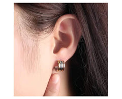 Stainless Steel Fashion Hoop Earrings