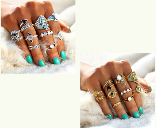 Stunning Boho Ring Set