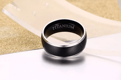 Black Grey Titanium Ring