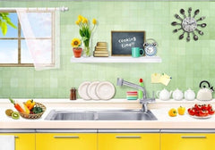 Stainless Steel Kitchen Cutlery Wall Clock with Forks and Spoons