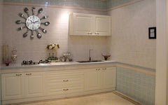 Stainless Steel Kitchen Cutlery Wall Clock with Forks and Spoons