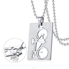 Bicycle Pendant Necklace for Men