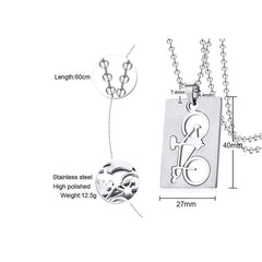 Bicycle Pendant Necklace for Men