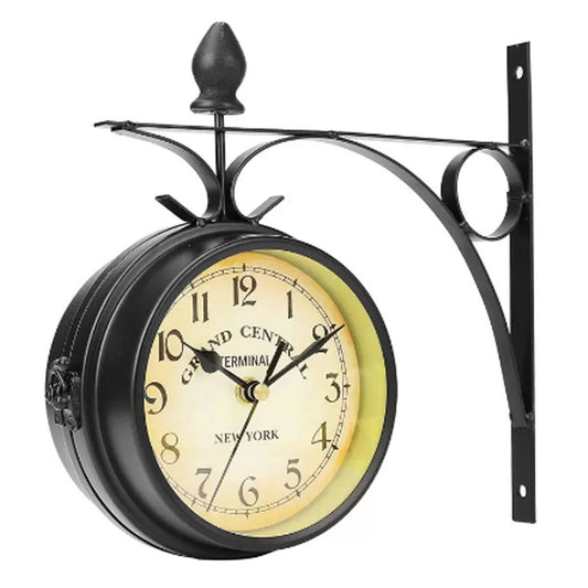Wall Mount Double Sided Station Clock