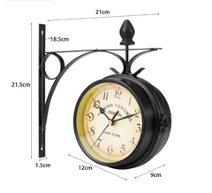 Wall Mount Double Sided Station Clock