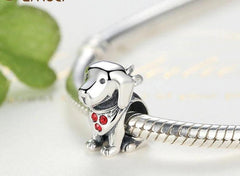 Silver Dog Charm