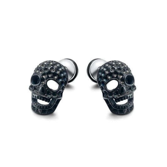 Steel Skull Stud Earrings