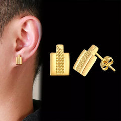Titanium Gold Earrings For Men