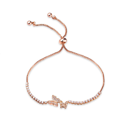 Rose Gold Butterfly Copper Bracelet