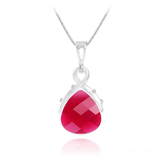 Silver Pear Fine Necklace for Women