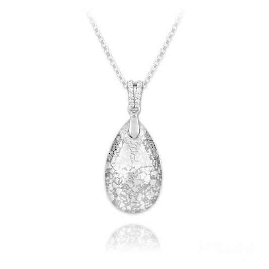 Silver Pear Necklace for women