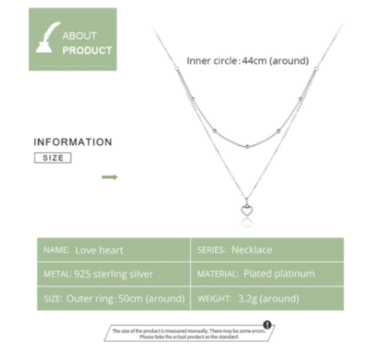 Silver Layered  Pendant Necklace for Women