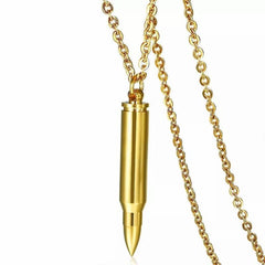 Stainless Steel Bullet  Necklace