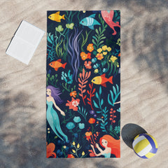 Undersea Mermaid Beach Towel