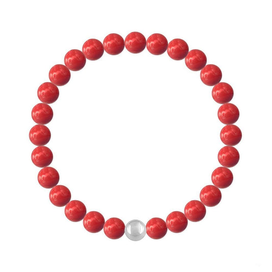 Red Coral Pearl Bracelet