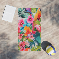 Tree Birds Beach Towel