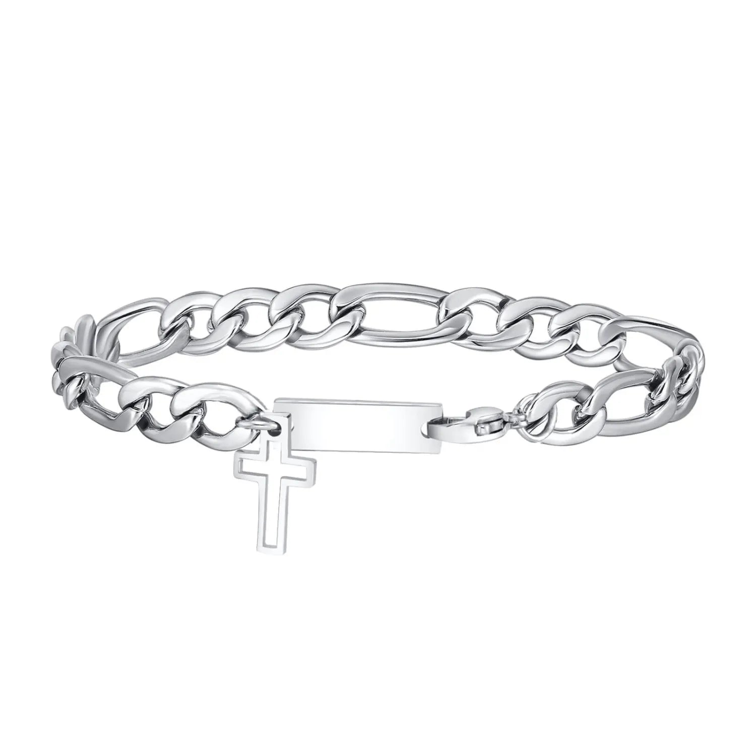 Steel Cross Bracelet 