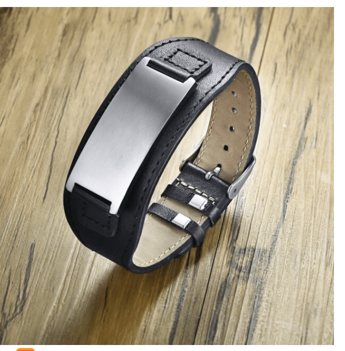 Personalised Engraved leather Bracelet  for Men