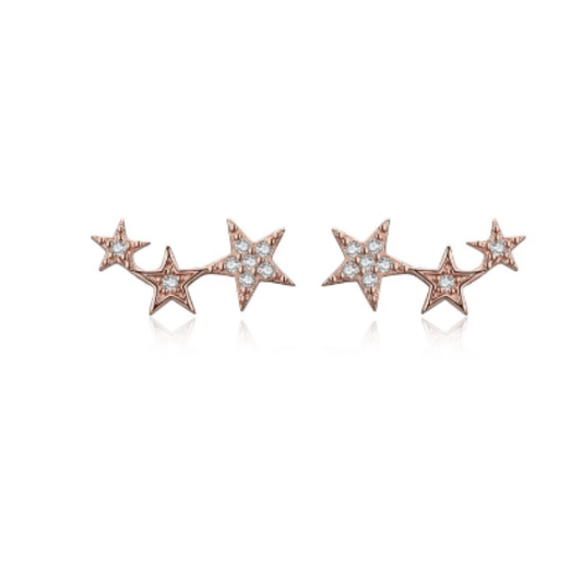 Rose Gold Star Earrings