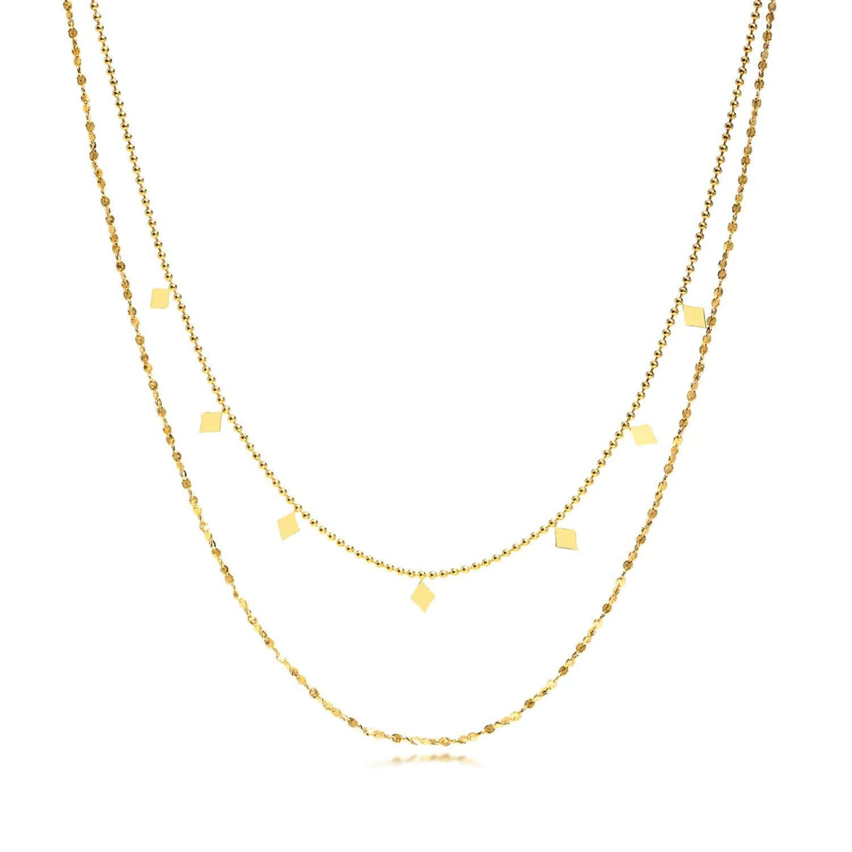 Steel Double Layer Necklace for women
