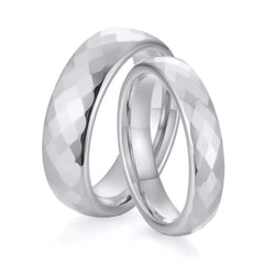 Tungsten Carbide Silver Couple Wedding Ring