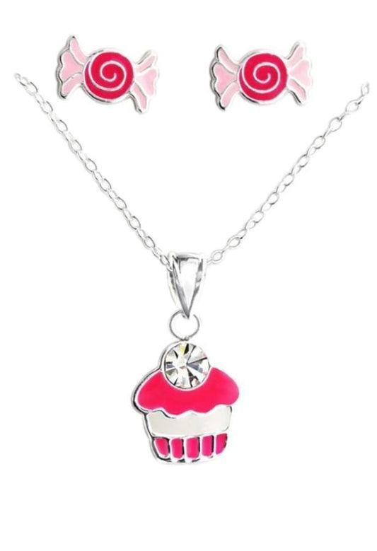 Sterling Silver Kids Candy Jewelry set