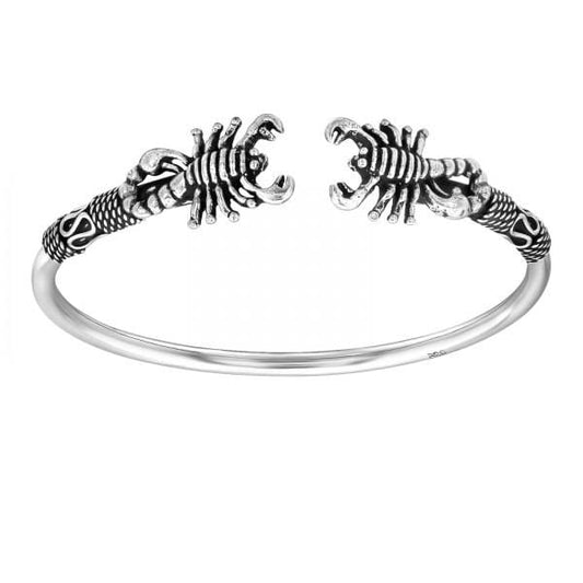 Silver Scorpion Bangle