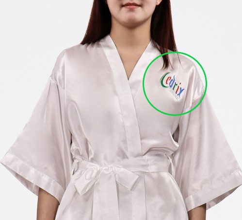 Cedrix Kimono-style Night Robe | Silky Satin feel in White