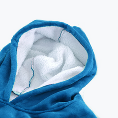 Sherpa Oversized Hoodie | Plush Fleece (Blue)