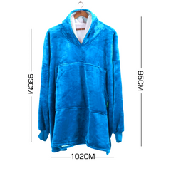 Sherpa Oversized Hoodie | Plush Fleece (Blue)