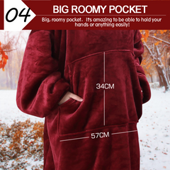 Sherpa Oversize Hoodie | Plush Fleece (Burgundy)