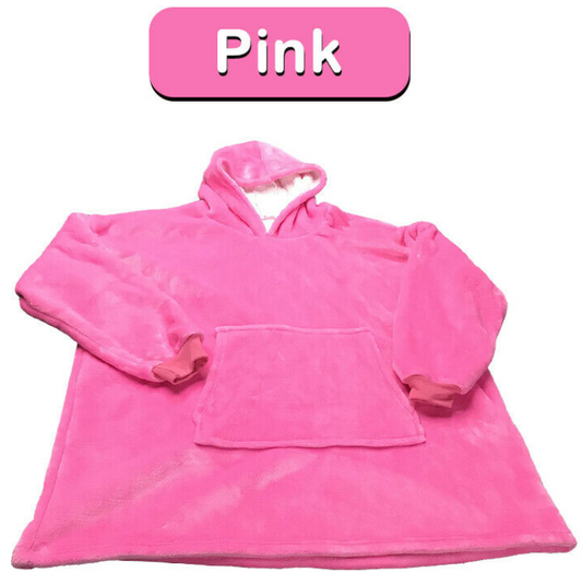Ultra Plush Giant Blanket Hoodie | Sweatshirt - Pink