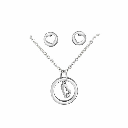 Steel Valentine Love Jewelry  Set