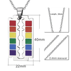Steel Rainbow Razor Blade