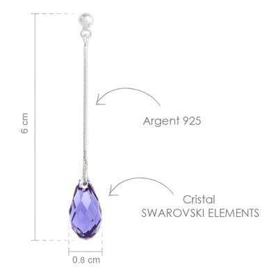 Silver Tanzanite Thread Earrings