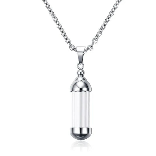 Steel Perfume Bottle Pendant