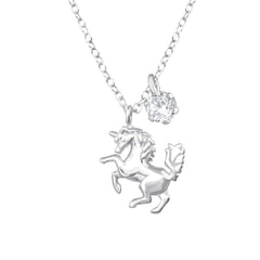 Sterling Silver Unicorn Necklace for Women