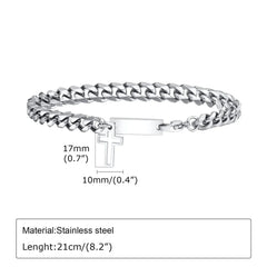Steel Cross Bracelet